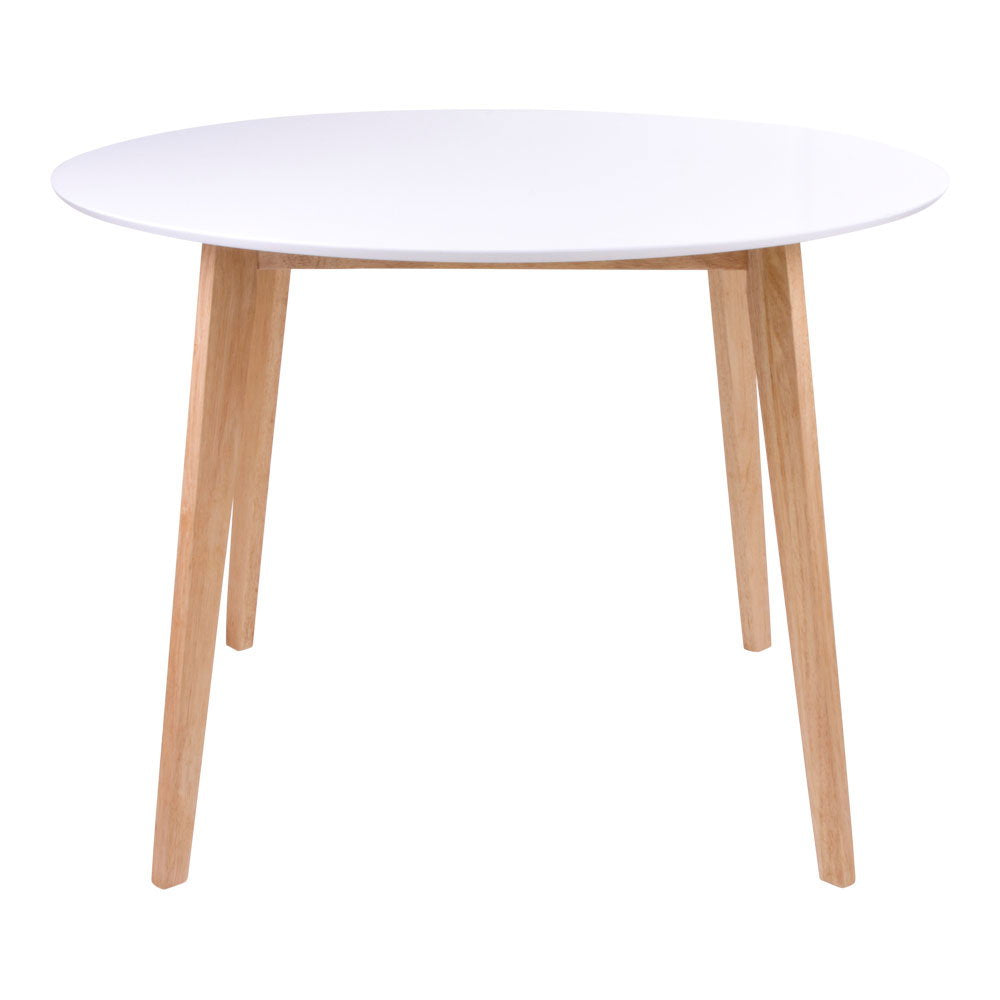 Frida Esstisch rund – Weiß/Natur, ø 105 cm – Ansicht 2