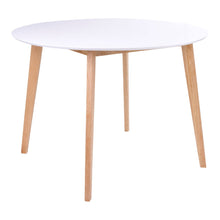 Frida Esstisch rund – Weiß/Natur, ø 105 cm von Luiva Living