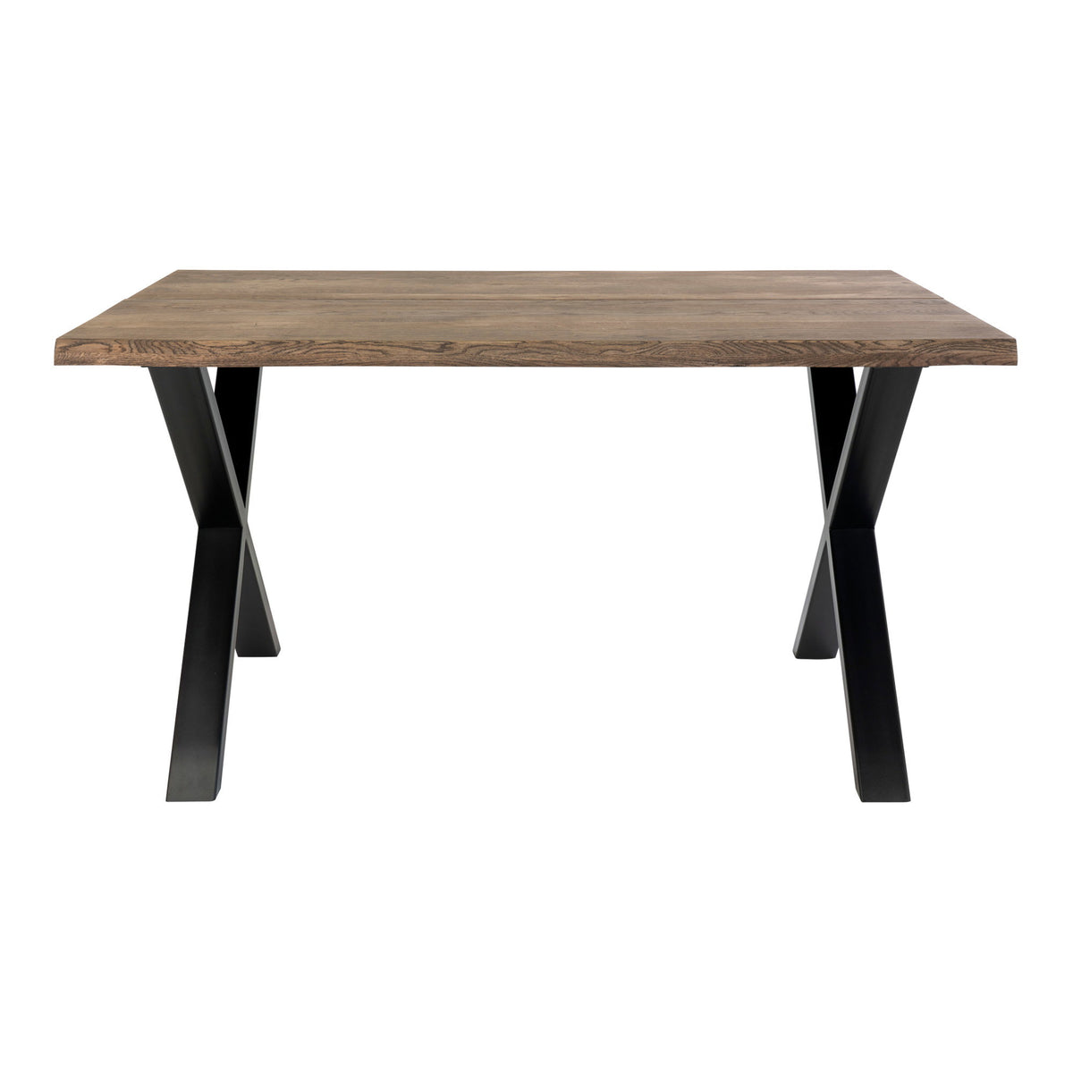 Tina Esstisch mit Wellenkante, erweiterbar – Eiche geräuchert, 140 × 95 cm – Ansicht 2