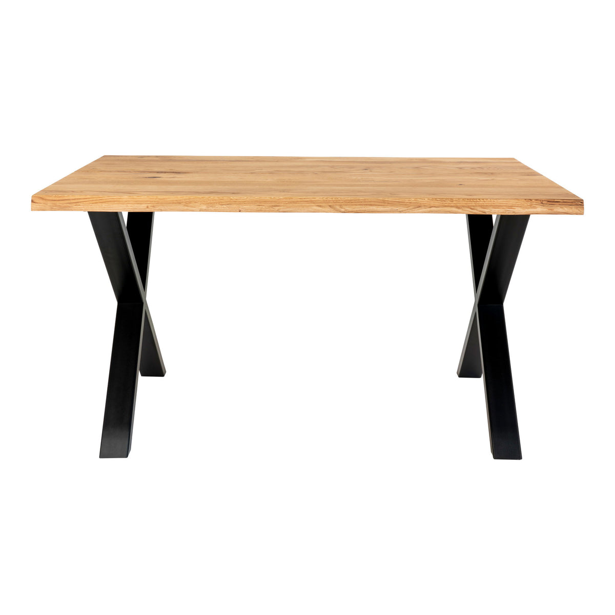 Tina Esstisch mit Wellenkante, erweiterbar – Eiche Natur, 140 × 95 cm – Ansicht 2
