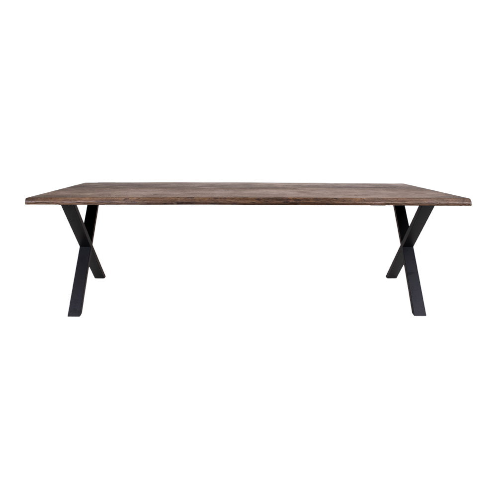 Tina Esstisch mit Wellenkante, erweiterbar – Eiche geräuchert, 300 × 100 cm – Ansicht 2