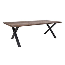 Tina Esstisch mit Wellenkante, erweiterbar – Eiche geräuchert, 240 × 95 cm von Luiva Living