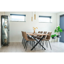 Tina Esstisch mit Wellenkante, erweiterbar – Eiche Natur, 240 × 95 cm – Ansicht 3