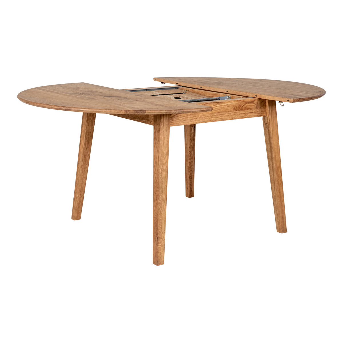 Edina Esstisch rund, ausziehbar – Eiche Natur, ø 118 cm, bis 158 cm – Ansicht 3