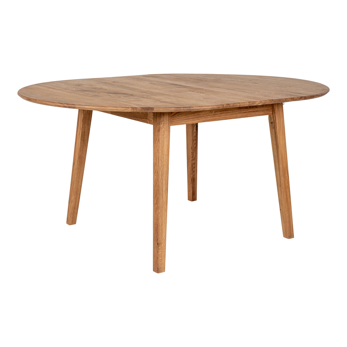 Edina Esstisch rund, ausziehbar – Eiche Natur, ø 118 cm, bis 158 cm von Luiva Living