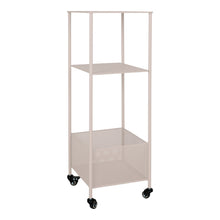 Fredrik Rollwagen mit 3 Ablagen – Stahl Sand, 35 × 35 × 100 cm von Luiva Living