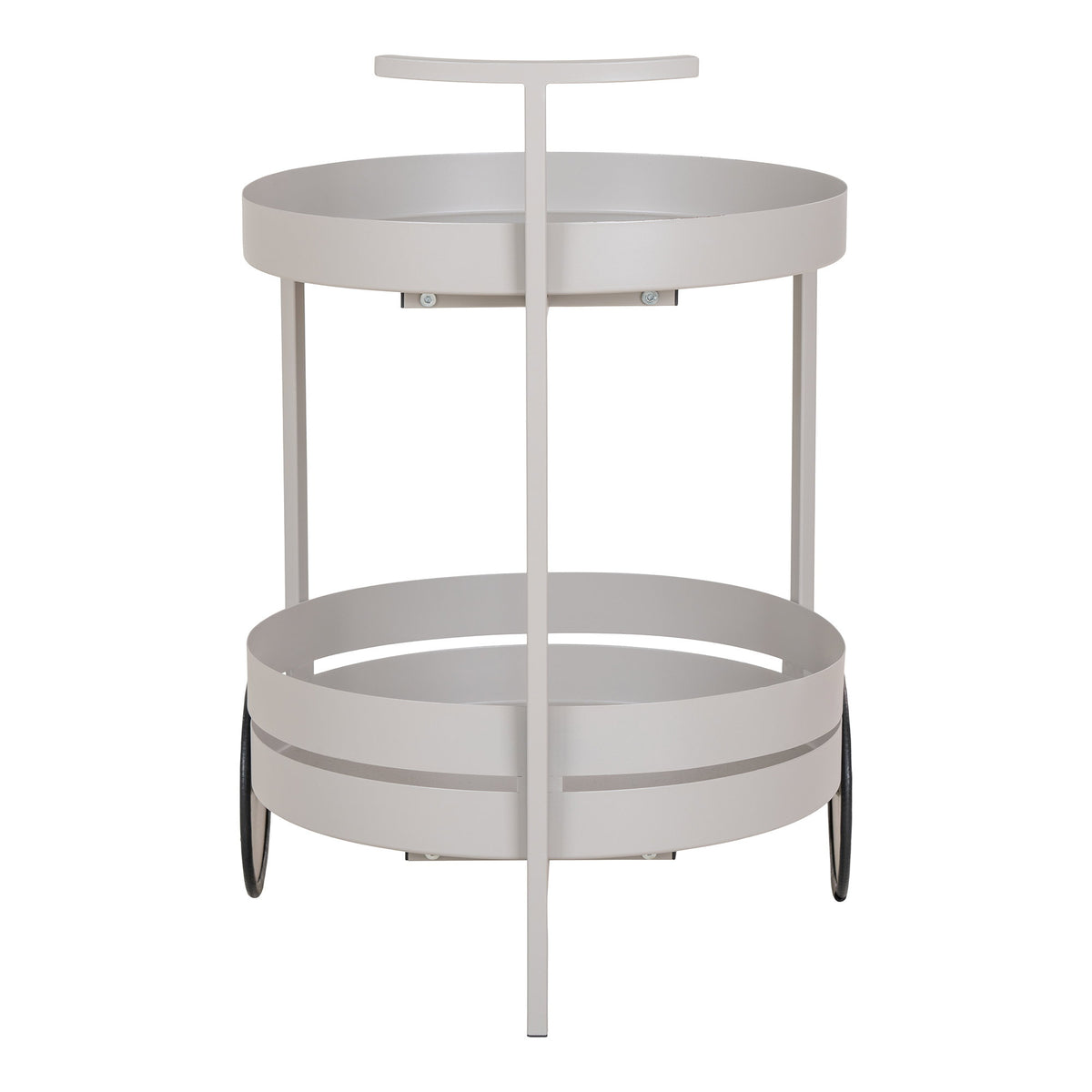 Yuna Barwagen mit 2 Ablagen – Stahl Grau, 40 × 42 × 61 cm – Ansicht 2