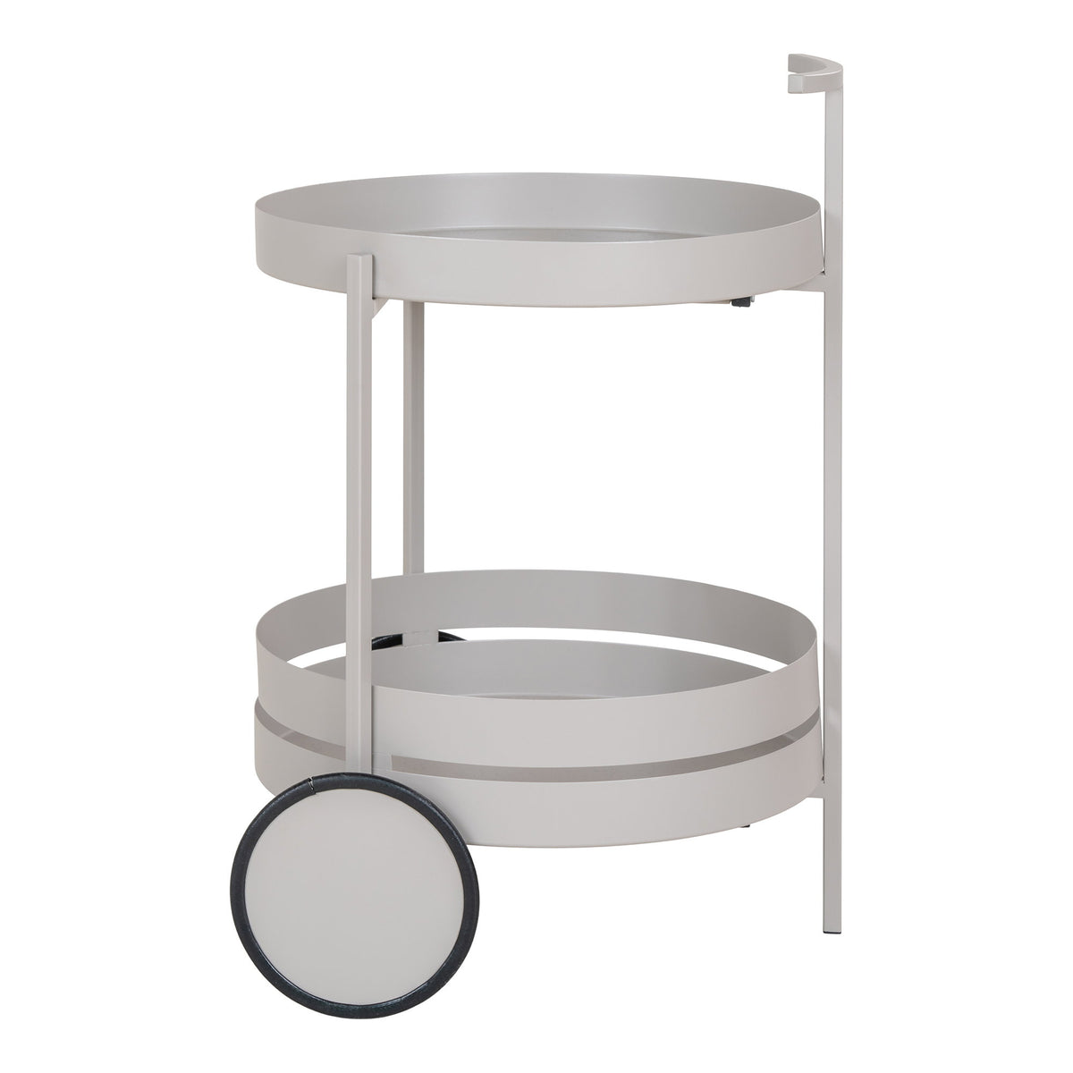 Yuna Barwagen mit 2 Ablagen – Stahl Grau, 40 × 42 × 61 cm – Ansicht 3