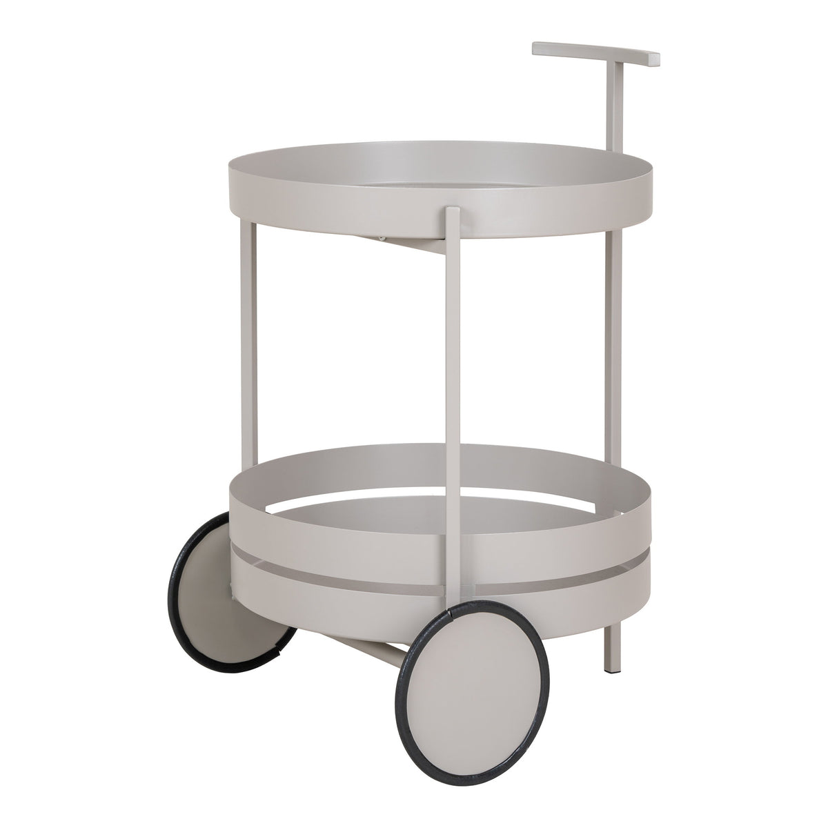 Yuna Barwagen mit 2 Ablagen – Stahl Grau, 40 × 42 × 61 cm – Ansicht 4