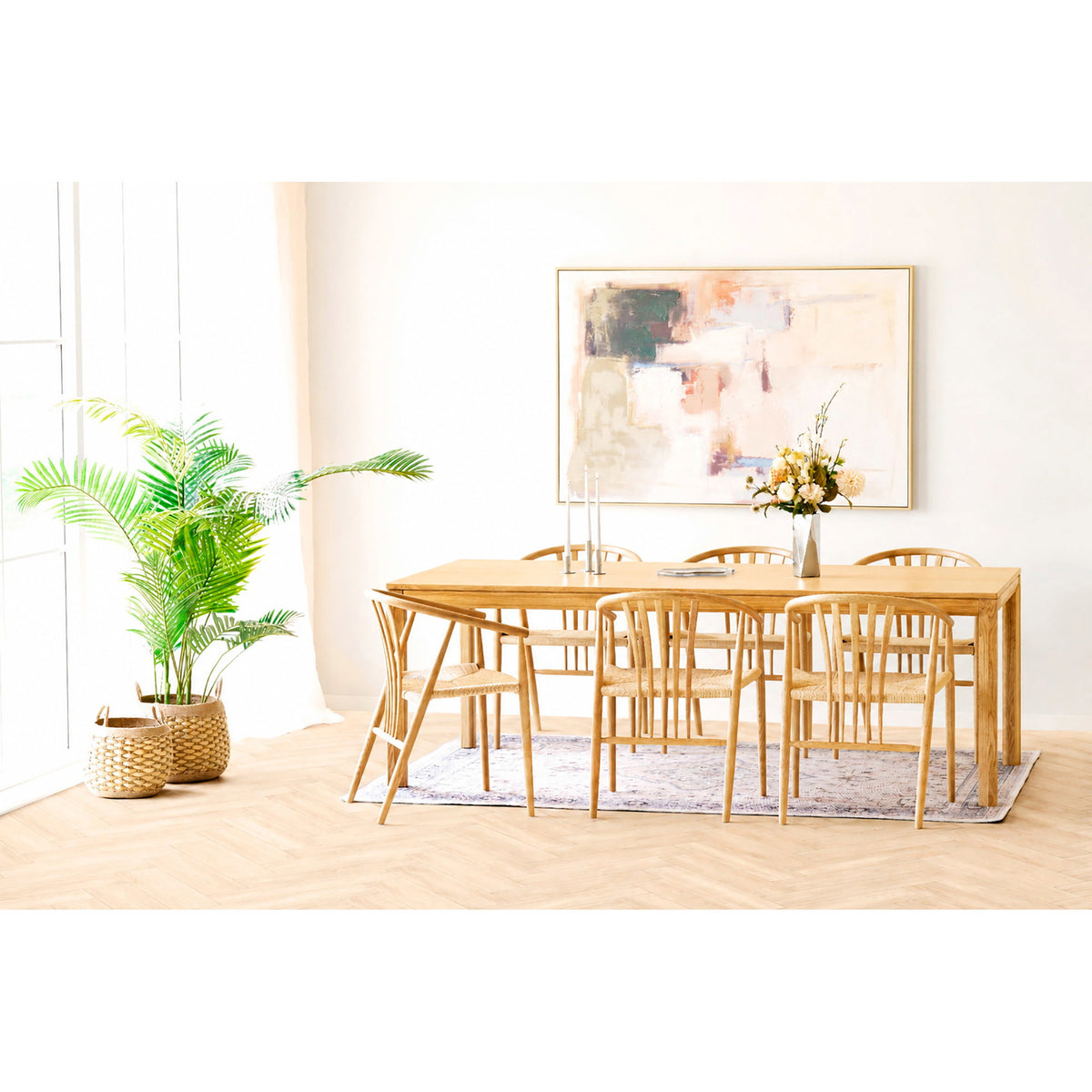 Celine Esstisch, ausziehbar – Eiche Natur, 220–320 × 100 cm – Ansicht 5