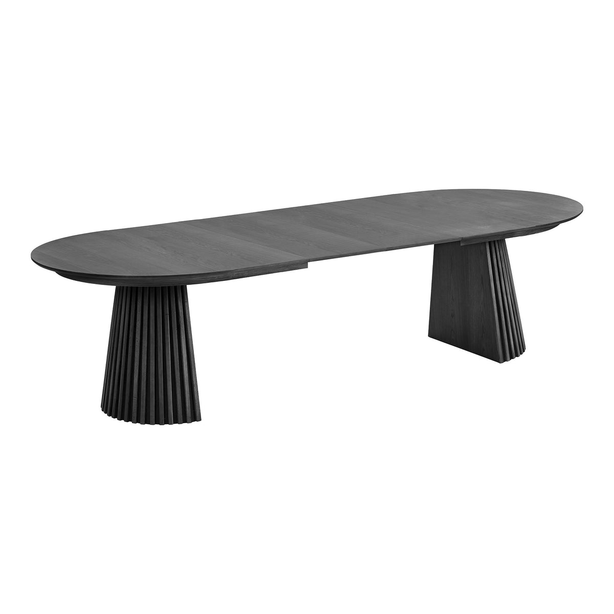 Isla Esstisch, ausziehbar – Eichenfurnier Schwarz, 200–300 × 120 cm von Luiva Living