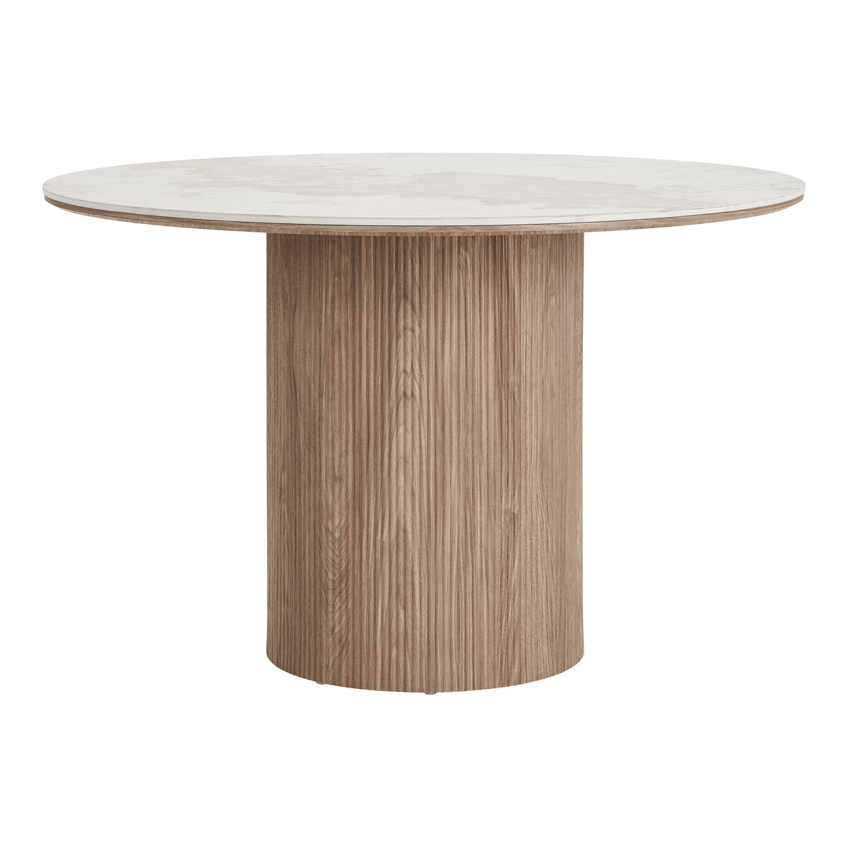 Eila Esstisch rund – Keramik Weiß/Braun, ø 120 cm – Ansicht 2