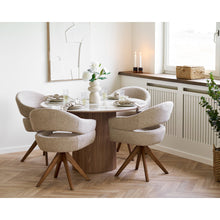 Eila Esstisch rund – Keramik Weiß/Braun, ø 120 cm – Ansicht 7