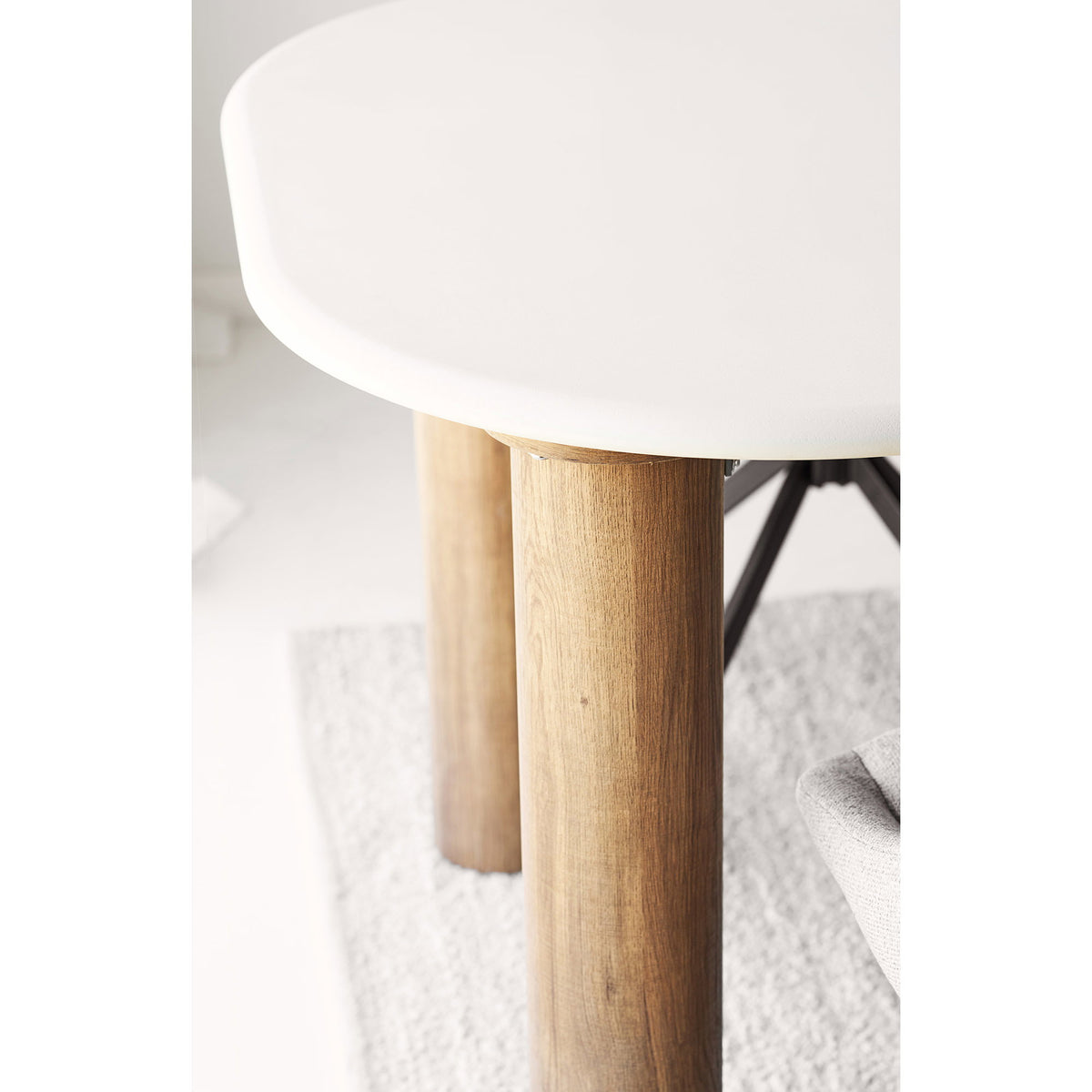 Tilde Esstisch – Zementoptik Sand/Braun, 240 × 100 cm – Ansicht 6