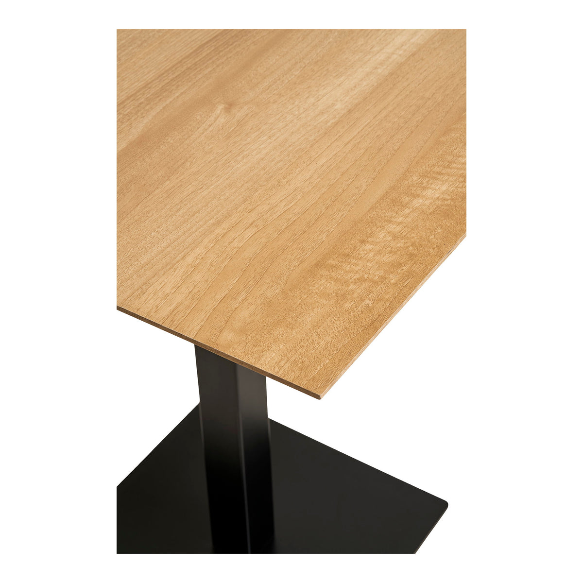 Eik Bistrotisch – Melamin Natur, Gestell Schwarz, 70 × 70 × 75 cm – Ansicht 3