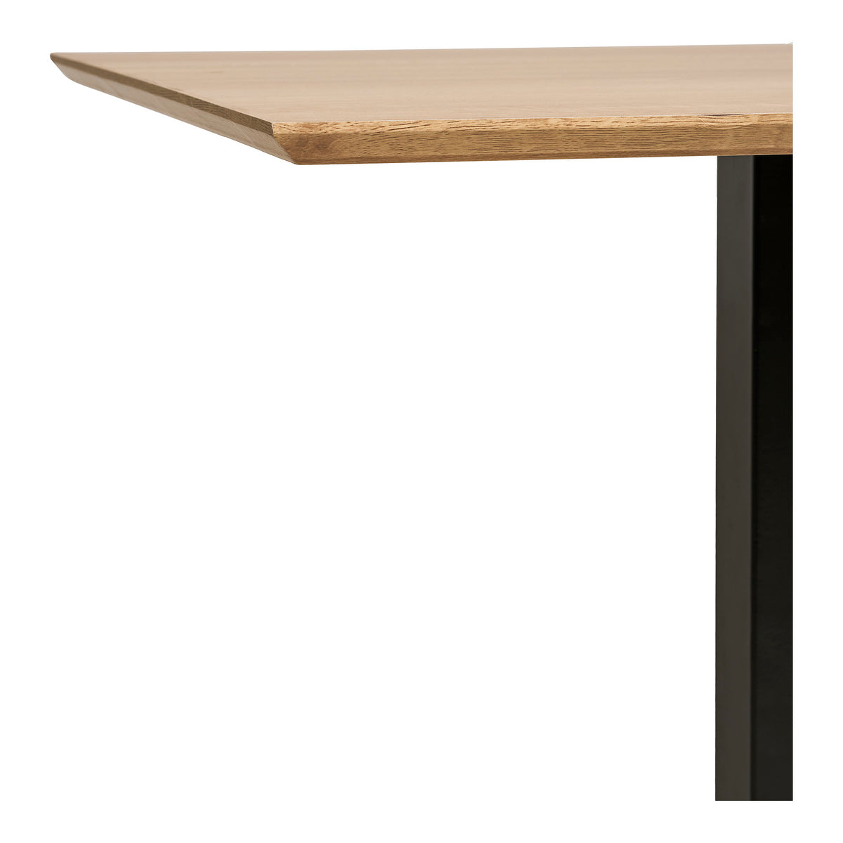 Eik Bistrotisch – Melamin Natur, Gestell Schwarz, 70 × 70 × 75 cm – Ansicht 4