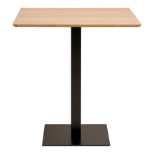 Eik Bistrotisch – Melamin Natur, Gestell Schwarz, 70 × 70 × 75 cm von Luiva Living