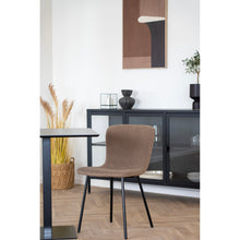 Eik Bistrotisch – Melamin, Steinoptik Dunkelgrau, Gestell Schwarz, 70 × 70 × 75 cm – Ansicht 7
