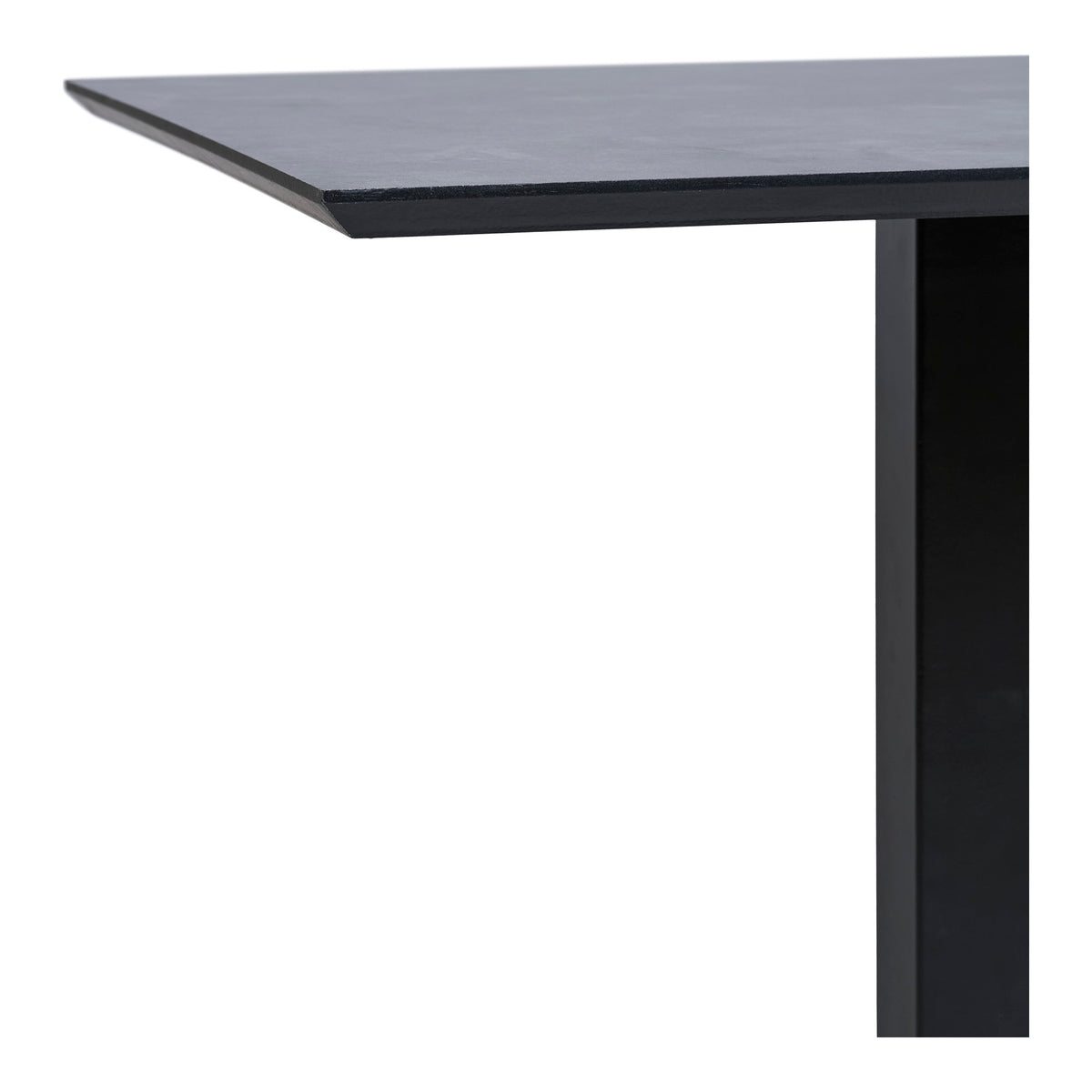 Eik Bistrotisch – Melamin, Steinoptik Dunkelgrau, Gestell Schwarz, 70 × 70 × 75 cm – Ansicht 4