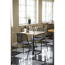 Caius Bistrotisch – Eiche Natur, Gestell Schwarz, 70 × 70 × 75 cm – Ansicht 6