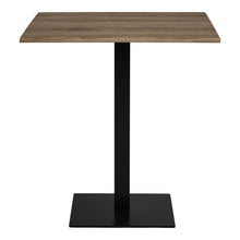 Caius Bistrotisch – Eiche geräuchert, Gestell Schwarz, 70 × 70 × 75 cm von Luiva Living