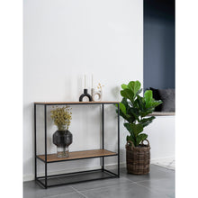 Sami Konsolentisch – Eichenoptik Natur, Gestell Schwarz, 80 × 36 × 80 cm – Ansicht 6