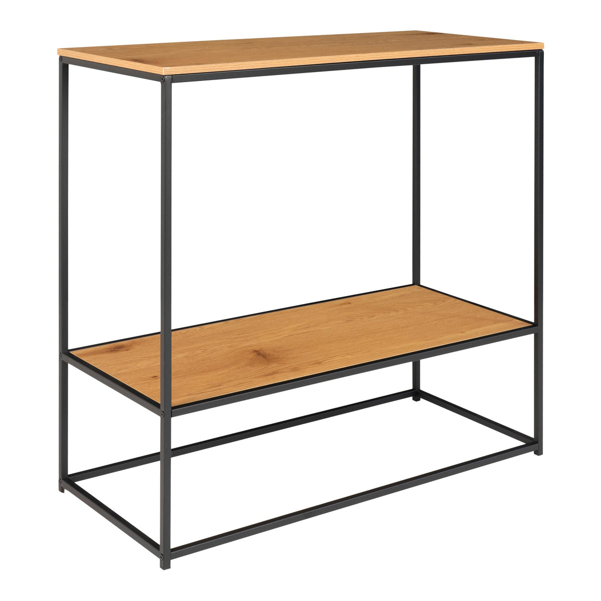 Sami Konsolentisch – Eichenoptik Natur, Gestell Schwarz, 80 × 36 × 80 cm – Ansicht 2