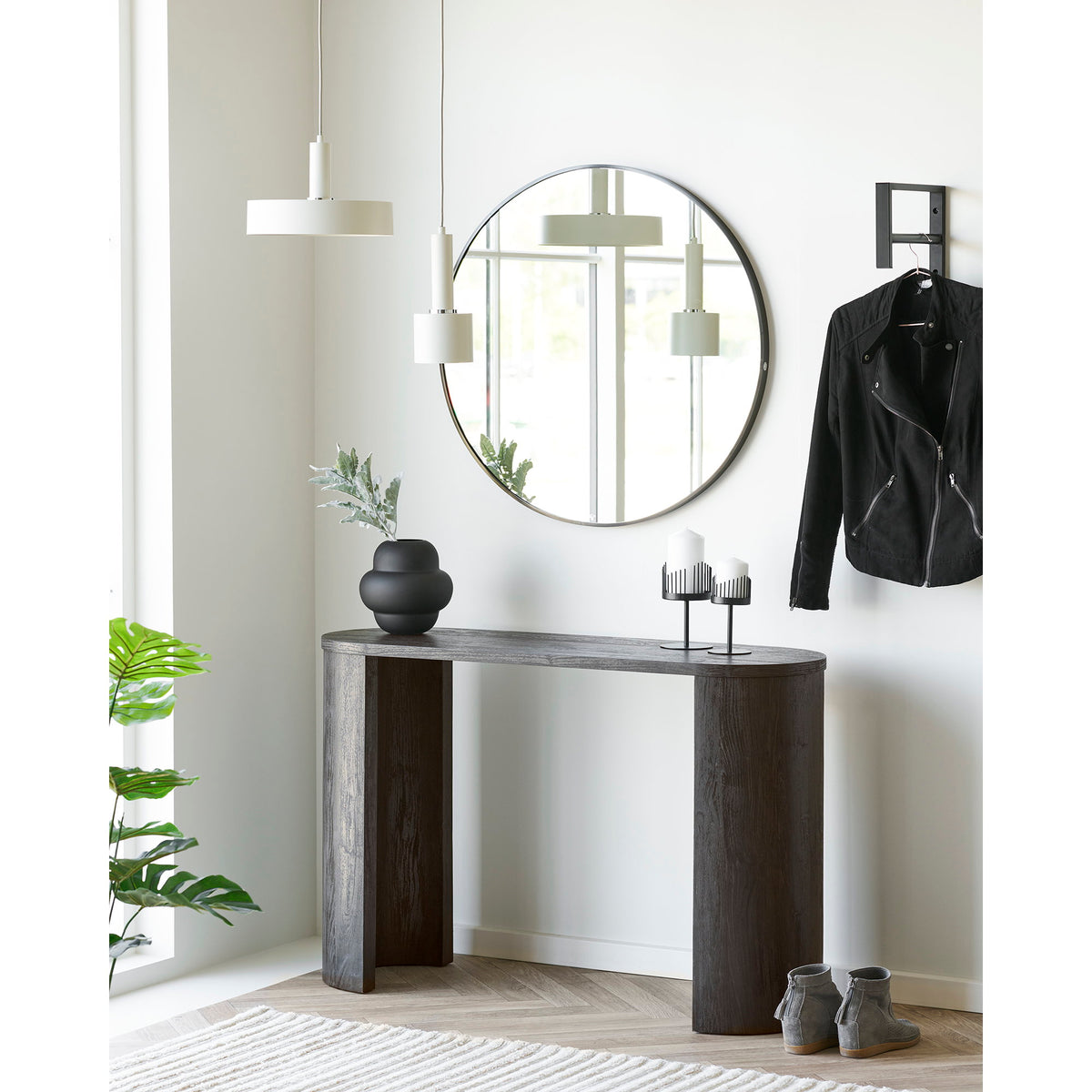 Amon Konsolentisch – Dunkelbraun, 38 × 114 × 75 cm – Ansicht 5