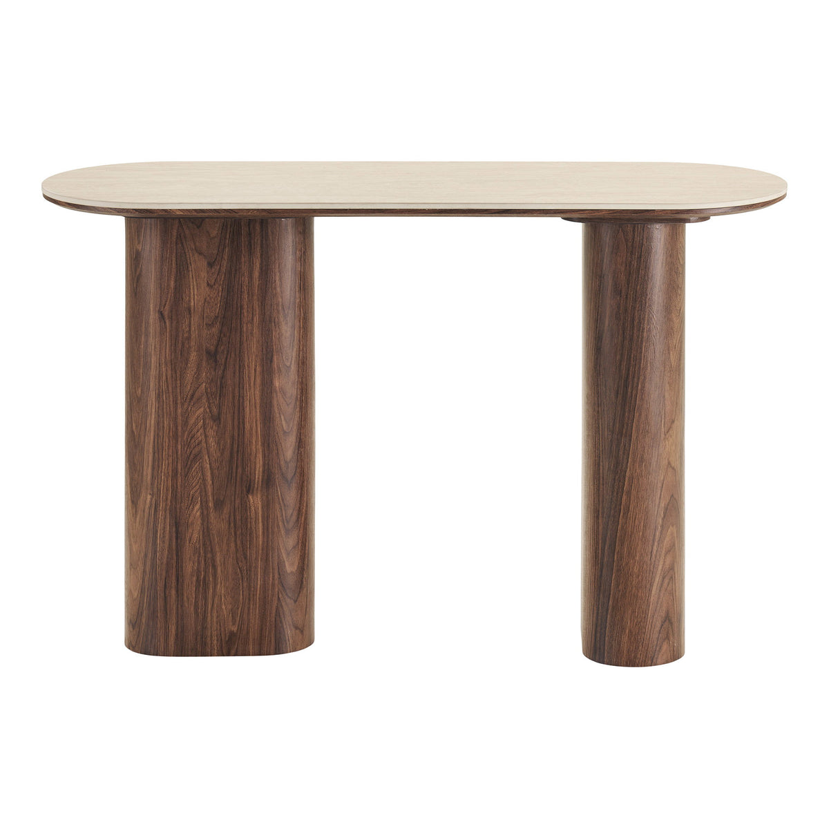 Bianca Konsolentisch – Keramik Travertin/Dunkelbraun, 40 × 120 × 78 cm – Ansicht 2