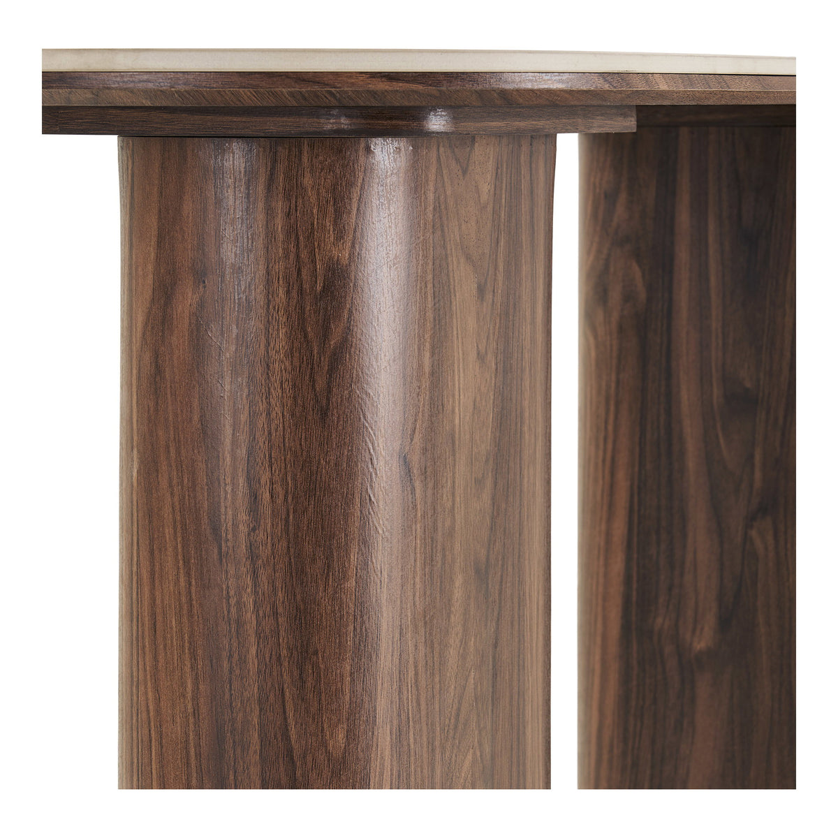 Bianca Konsolentisch – Keramik Travertin/Dunkelbraun, 40 × 120 × 78 cm – Ansicht 3