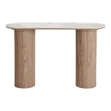 Eila Konsolentisch – Keramik Weiß/Braun, 40 × 120 × 78 cm von Luiva Living