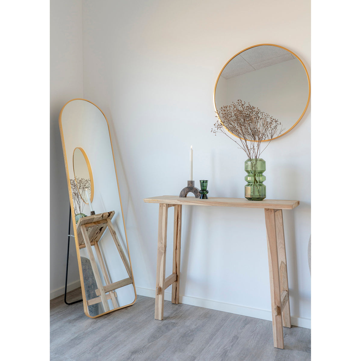 Jano Konsolentisch – Teak Natur, 90 × 30 × 80 cm – Ansicht 8