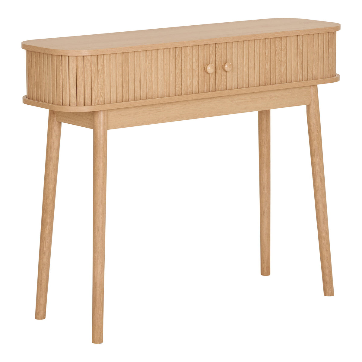 Arvid Konsolentisch mit 2 Türen – Natur, 100 × 30 × 80 cm – Ansicht 3