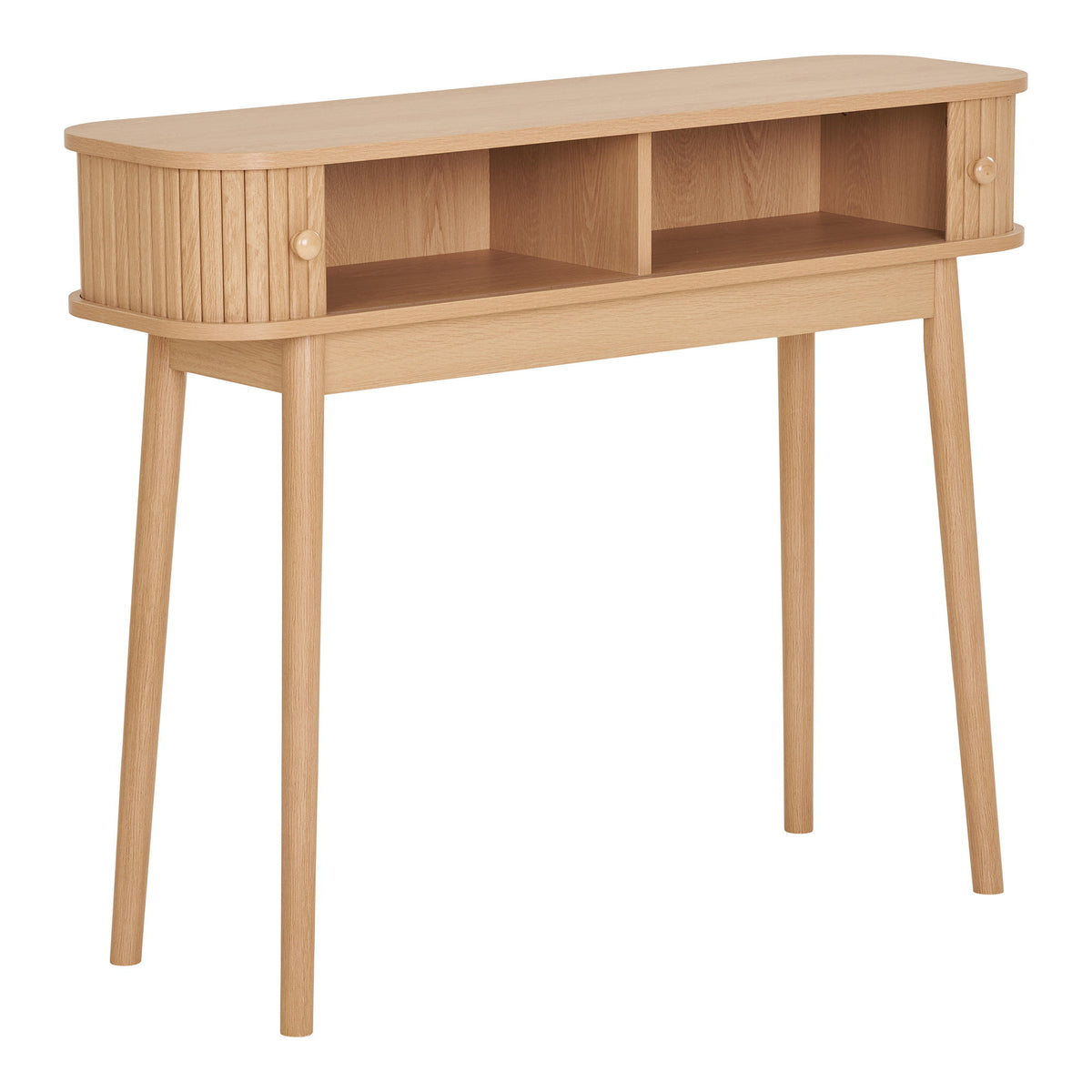 Arvid Konsolentisch mit 2 Türen – Natur, 100 × 30 × 80 cm – Ansicht 4