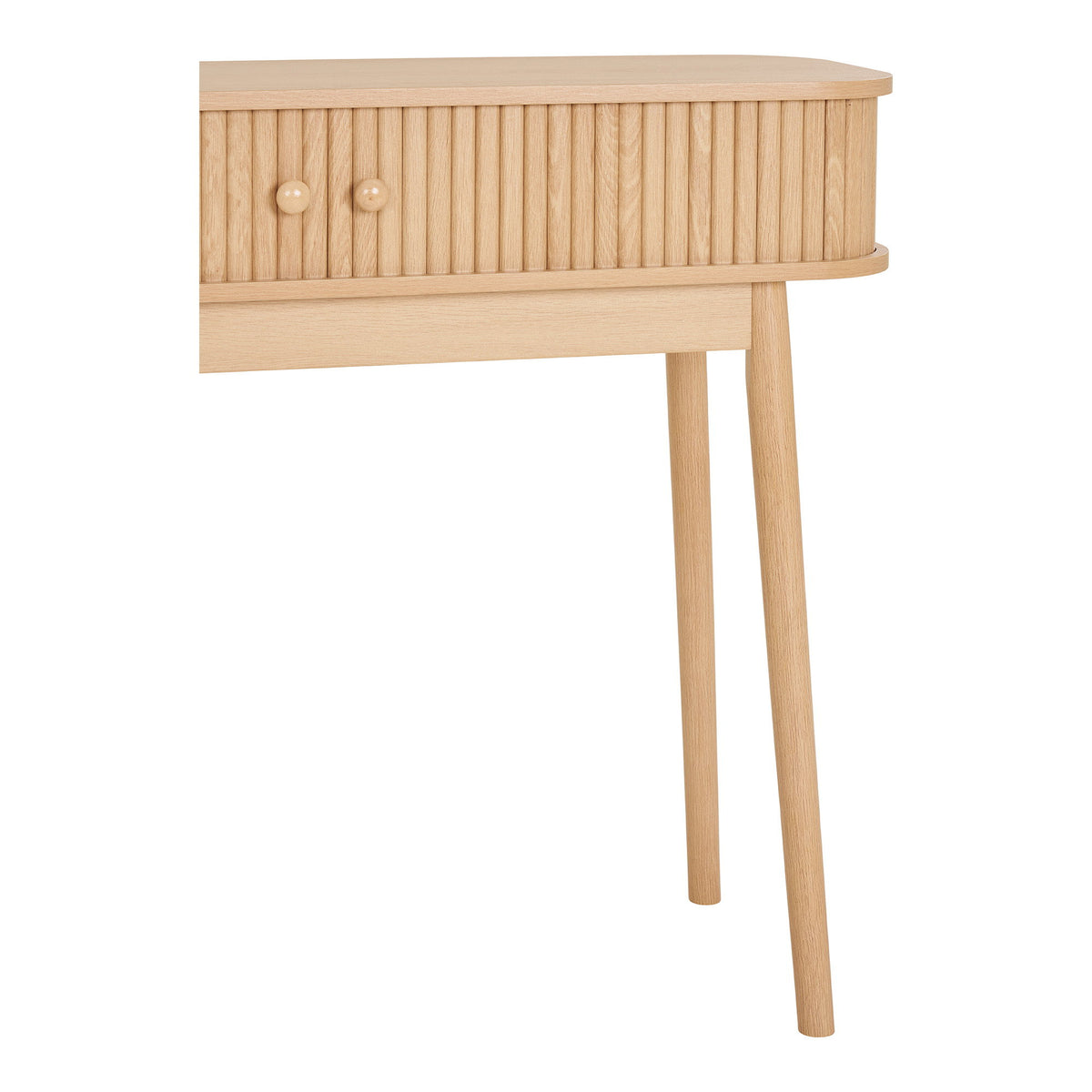 Arvid Konsolentisch mit 2 Türen – Natur, 100 × 30 × 80 cm – Ansicht 5