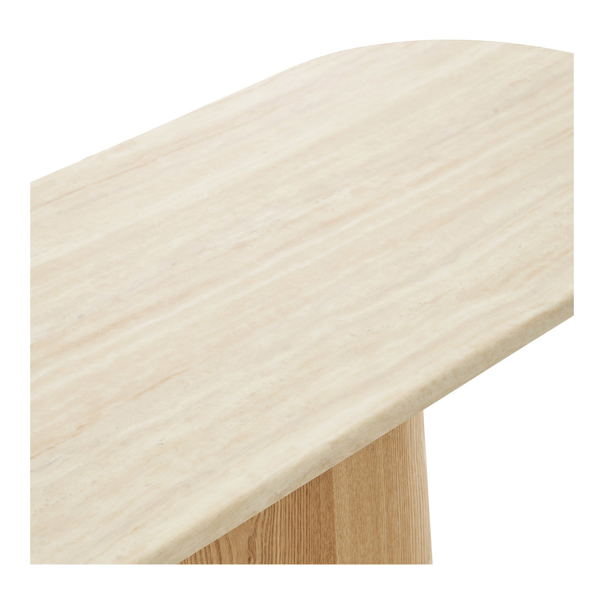 Eliza Konsolentisch – Granit/Eschenfurnier Natur/Cremeweiß, 130 × 40 × 78 cm – Ansicht 3