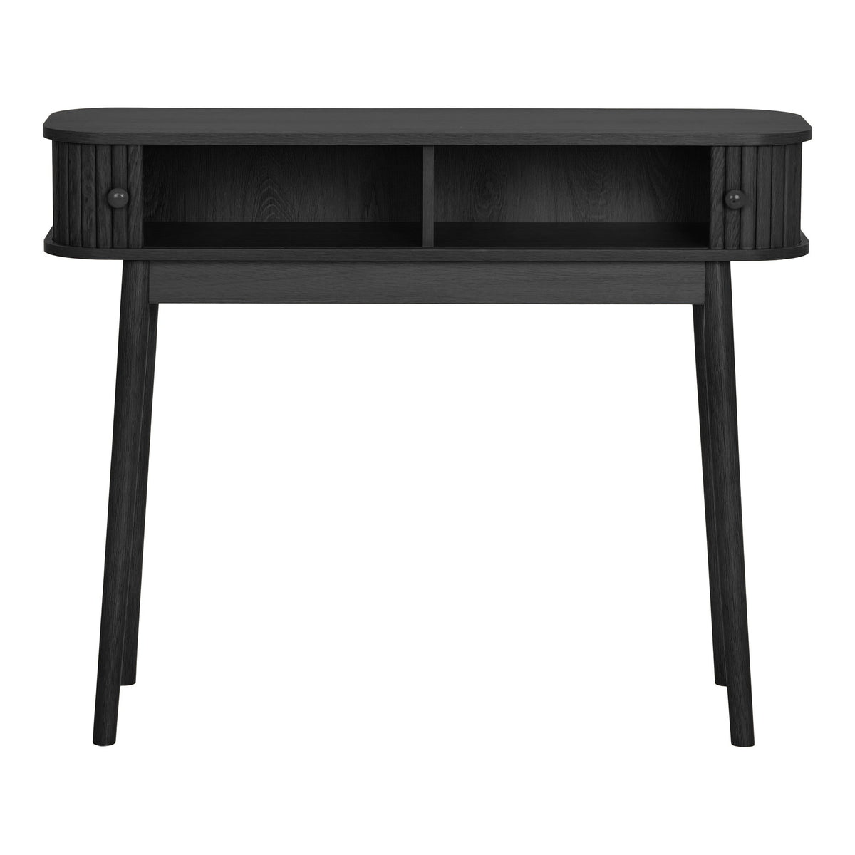Arvid Konsolentisch mit 2 Türen – Schwarz, 100 × 30 × 80 cm – Ansicht 2
