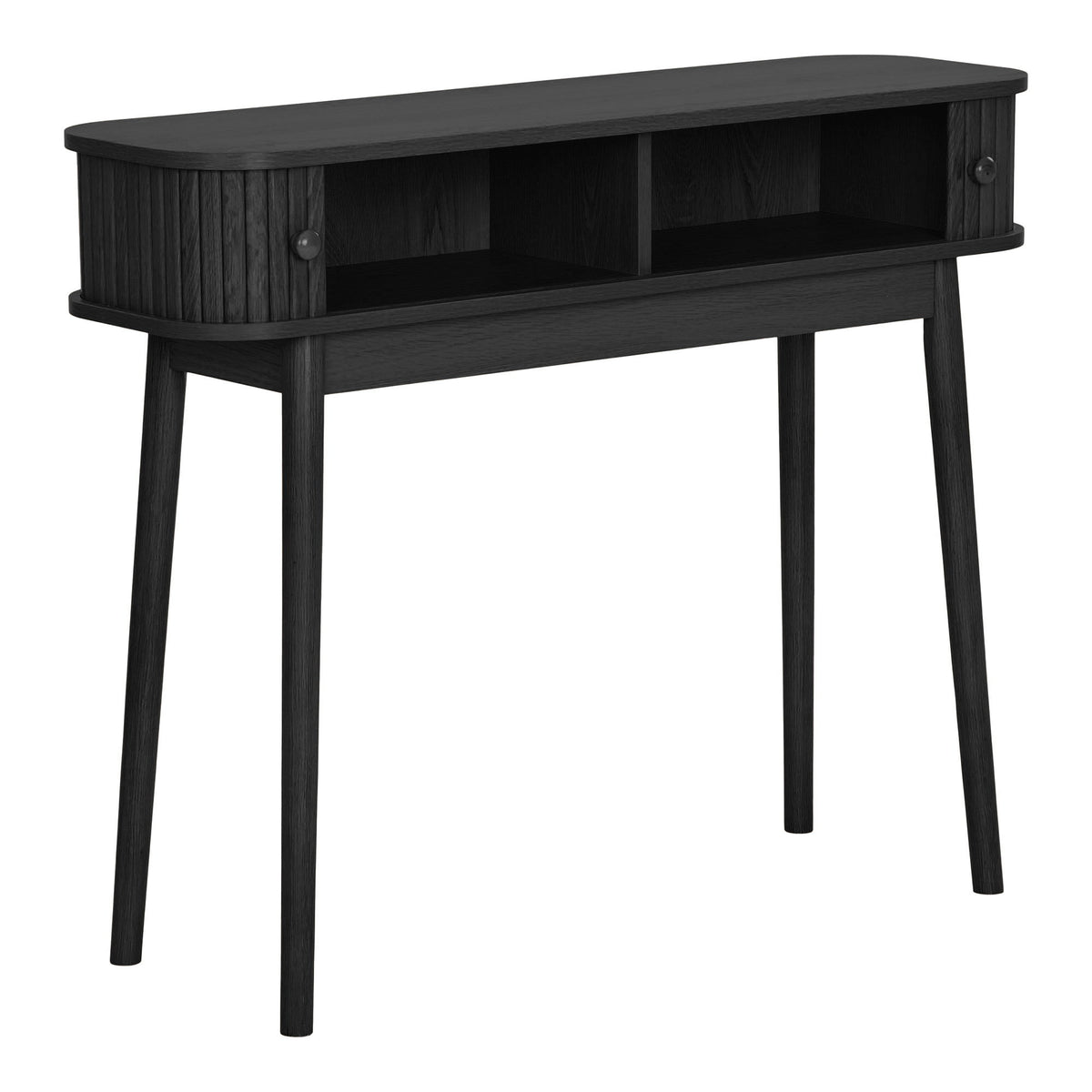 Arvid Konsolentisch mit 2 Türen – Schwarz, 100 × 30 × 80 cm – Ansicht 4