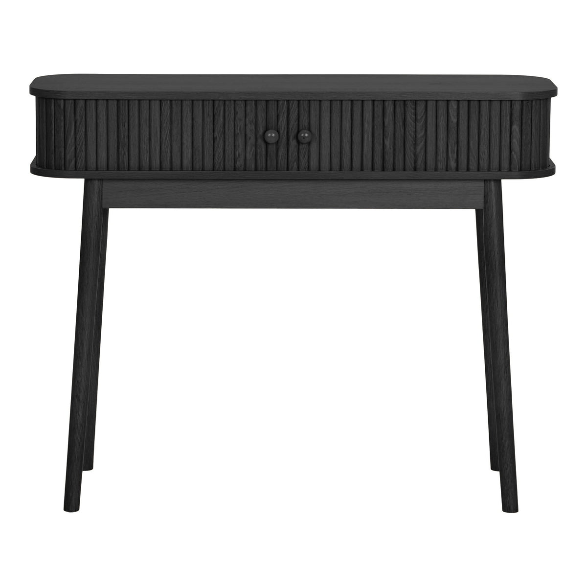 Arvid Konsolentisch mit 2 Türen – Schwarz, 100 × 30 × 80 cm von Luiva Living