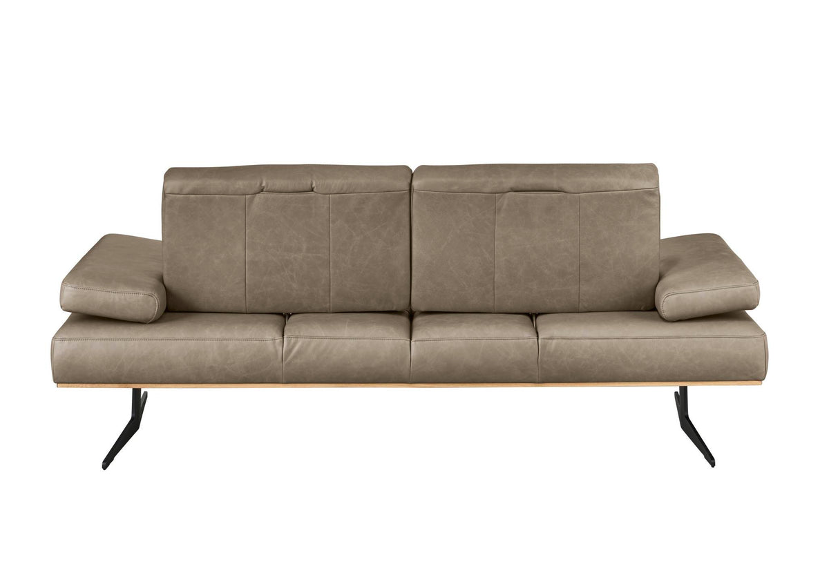 Arendal 2,5-Sitzer-Sofa in Leder Elephant – Rückansicht