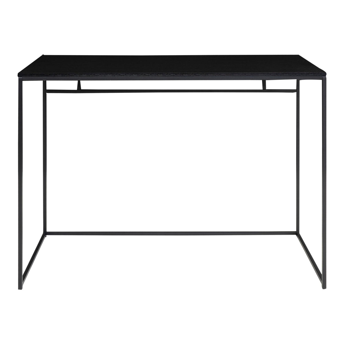 Sami Schreibtisch – Schwarz, Gestell Schwarz, 100 × 45 × 75 cm – Ansicht 4