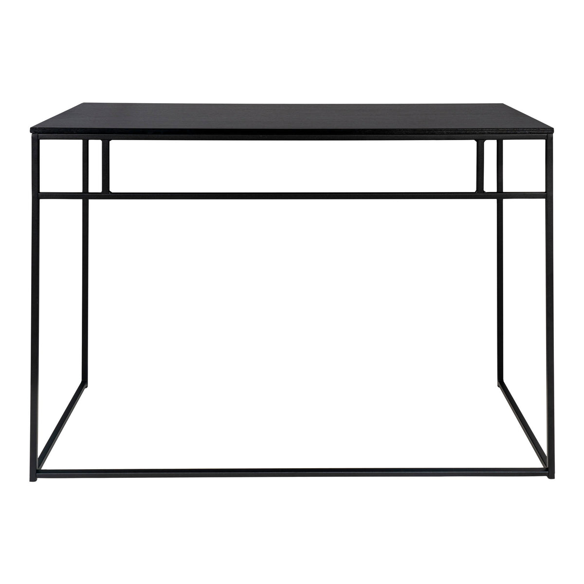 Sami Schreibtisch – Schwarz, Gestell Schwarz, 100 × 45 × 75 cm – Ansicht 6