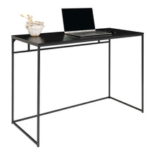 Sami Schreibtisch – Schwarz, Gestell Schwarz, 100 × 45 × 75 cm von Luiva Living