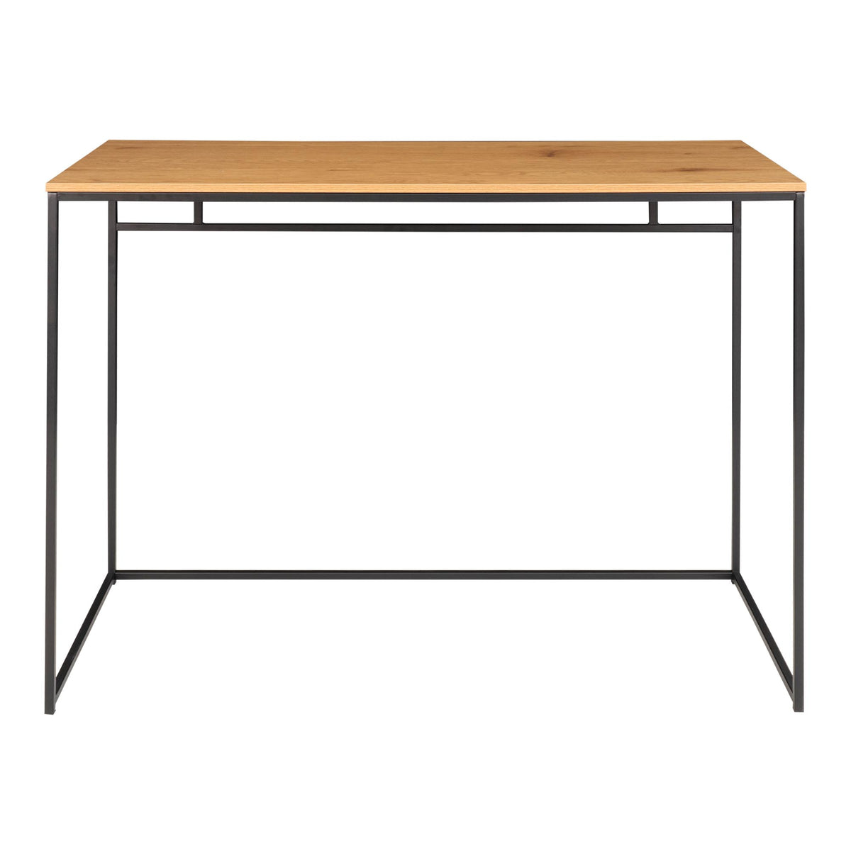 Sami Schreibtisch – Eichenoptik Natur, Gestell Schwarz, 100 × 45 × 75 cm – Ansicht 4