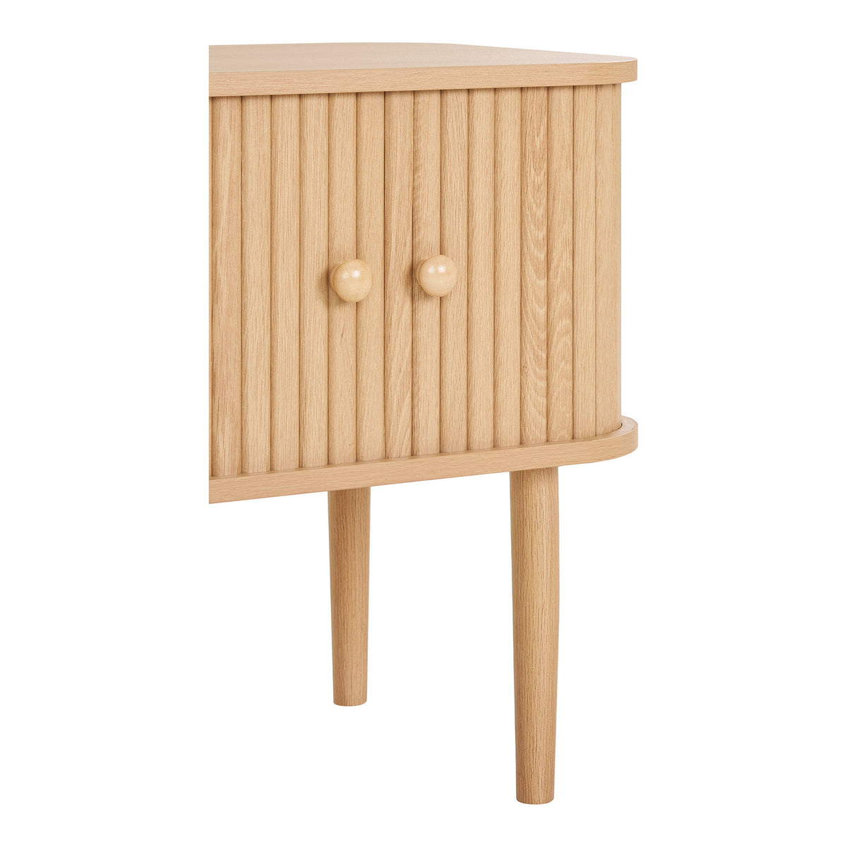 Arvid Beistelltisch mit 2 Türen – Natur, 45 × 40 × 50,5 cm – Ansicht 5