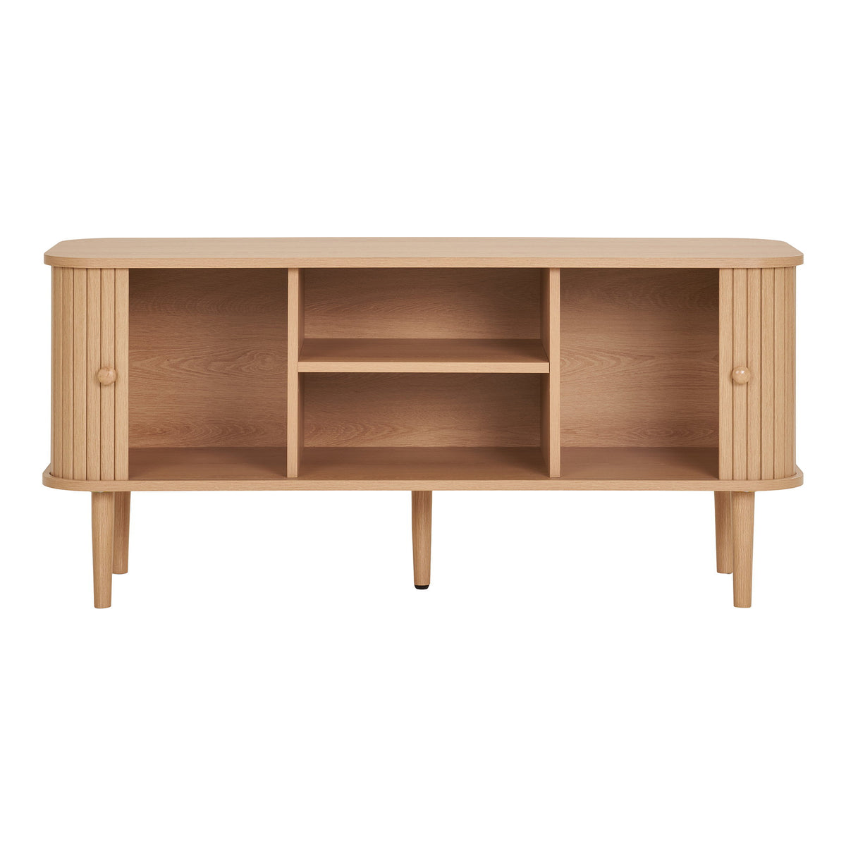 Arvid TV-Board mit 2 Türen – Natur, 113 × 40 × 52 cm – Ansicht 2