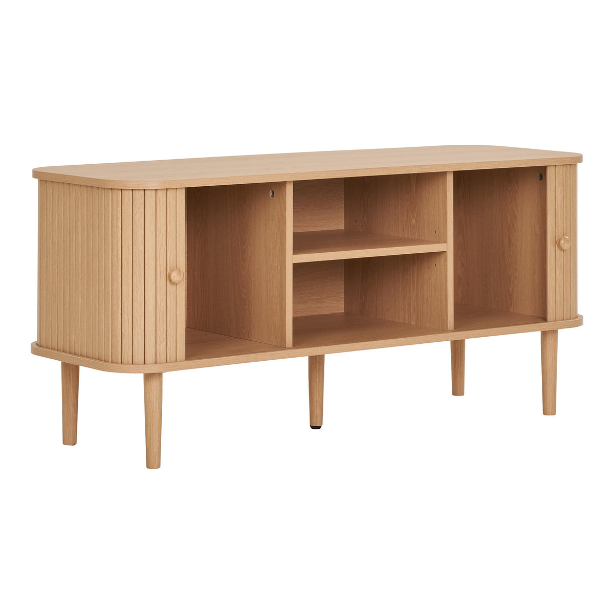 Arvid TV-Board mit 2 Türen – Natur, 113 × 40 × 52 cm – Ansicht 4