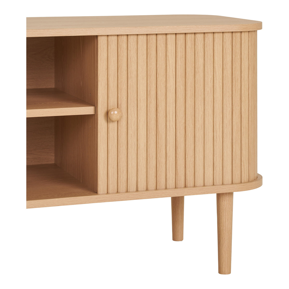 Arvid TV-Board mit 2 Türen – Natur, 113 × 40 × 52 cm – Ansicht 5