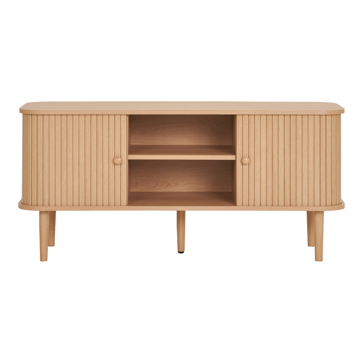 Arvid TV-Board mit 2 Türen – Natur, 113 × 40 × 52 cm von Luiva Living