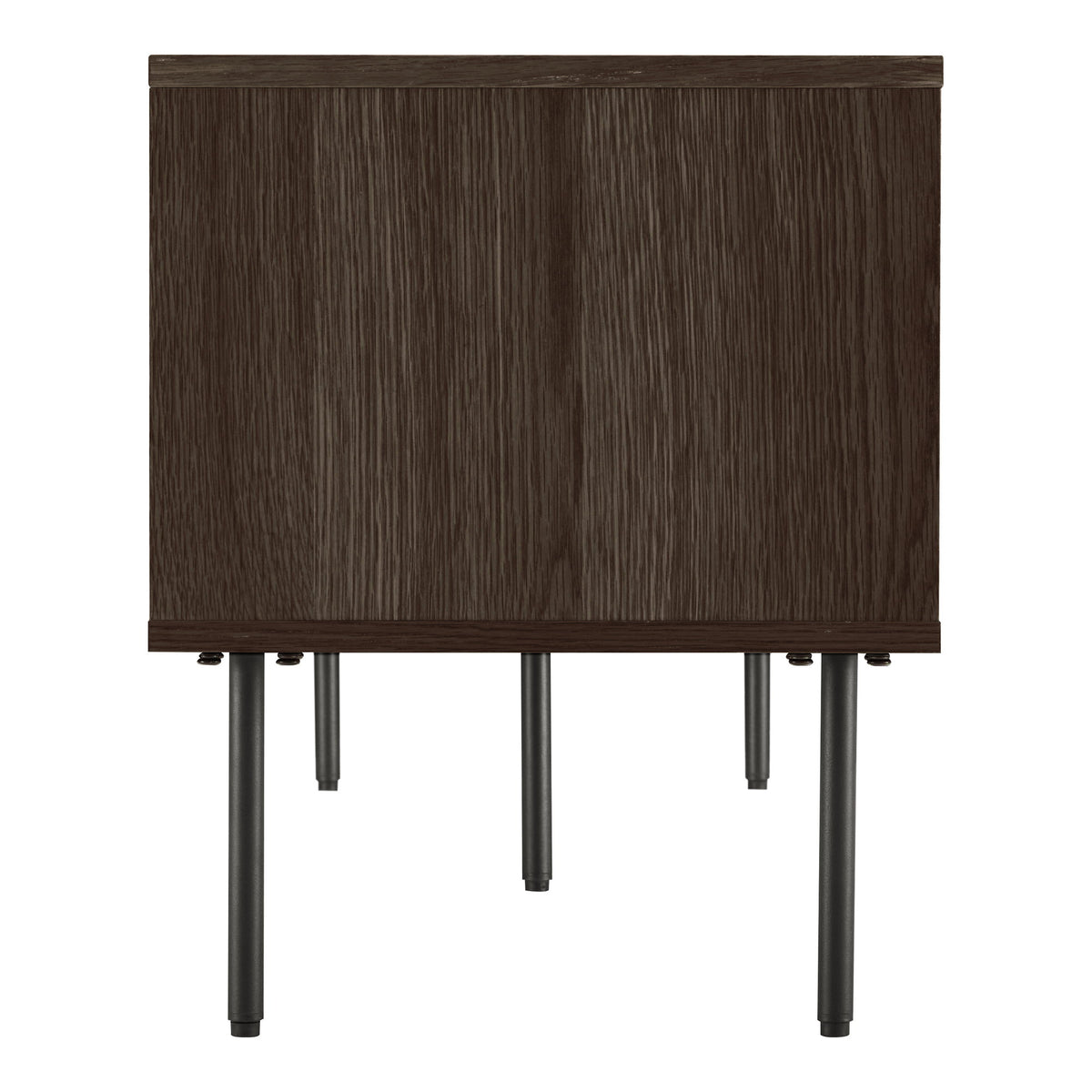 Gunnar TV-Board mit 2 Türen – Furnier Eiche geräuchert, Beine Schwarz, 150 × 40 × 50 cm – Ansicht 4